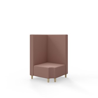 Hörnmodul Snake 90 grader R 12 med träben, mellanhög rygg SH37,5