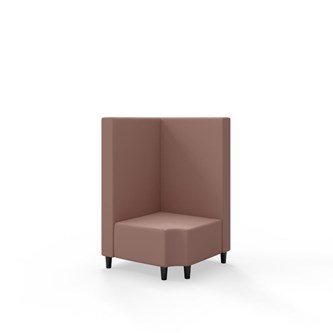 Hörnmodul Snake 90 grader R 12 med träben, mellanhög rygg SH37,5