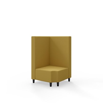 Hörnmodul Snake 90 grader R 12 med träben, mellanhög rygg SH37,5