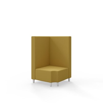 Hörnmodul Snake 90 grader R 12 med träben, mellanhög rygg SH37,5