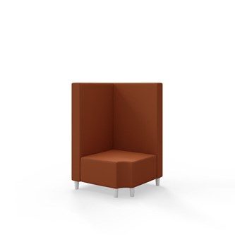 Hörnmodul Snake 90 grader R 12 med träben, mellanhög rygg SH37,5