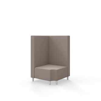 Hörnmodul Snake 90 grader R 12 med träben, mellanhög rygg SH37,5