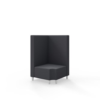 Hörnmodul Snake 90 grader R 12 med träben, mellanhög rygg SH37,5