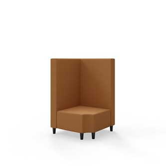 Hörnmodul Snake 90 grader R 12 med träben, mellanhög rygg SH37,5