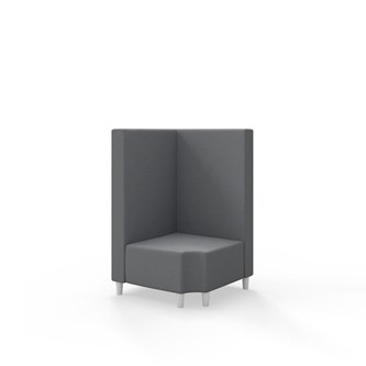 Hörnmodul Snake 90 grader R 12 med träben, mellanhög rygg SH37,5