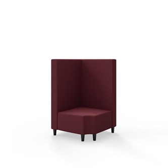 Hörnmodul Snake 90 grader R 12 med träben, mellanhög rygg SH37,5