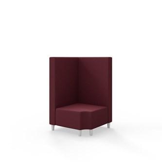 Hörnmodul Snake 90 grader R 12 med träben, mellanhög rygg SH37,5