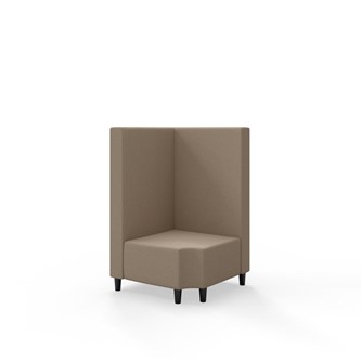 Hörnmodul Snake 90 grader R 12 med träben, mellanhög rygg SH37,5