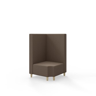 Hörnmodul Snake 90 grader R 12 med träben, mellanhög rygg SH37,5