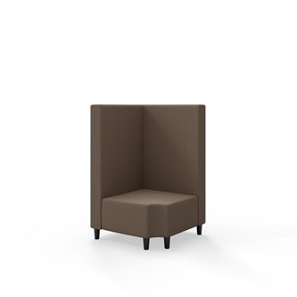 Hörnmodul Snake 90 grader R 12 med träben, mellanhög rygg SH37,5