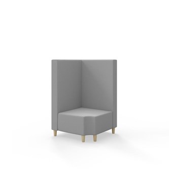 Hörnmodul Snake 90 grader R 12 med träben, mellanhög rygg SH37,5