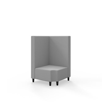 Hörnmodul Snake 90 grader R 12 med träben, mellanhög rygg SH37,5