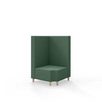 Hörnmodul Snake 90 grader R 12 med träben, mellanhög rygg SH37,5