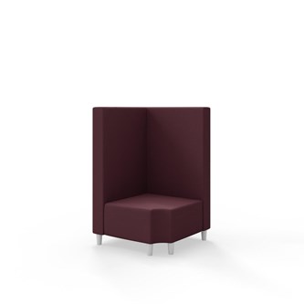 Hörnmodul Snake 90 grader R 12 med träben, mellanhög rygg SH37,5