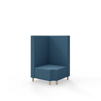 Hörnmodul Snake 90 grader R 12 med träben, mellanhög rygg SH37,5