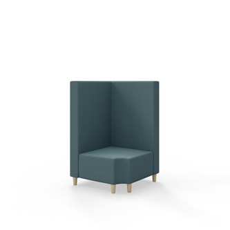 Hörnmodul Snake 90 grader R 12 med träben, mellanhög rygg SH37,5