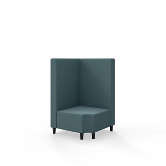 Hörnmodul Snake 90 grader R 12 med träben, mellanhög rygg SH37,5