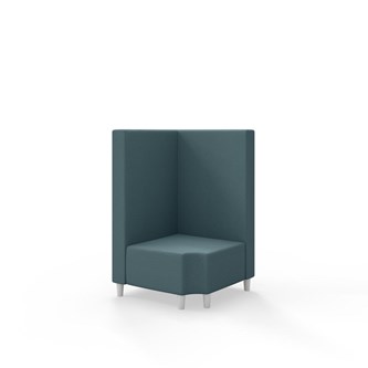 Hörnmodul Snake 90 grader R 12 med träben, mellanhög rygg SH37,5