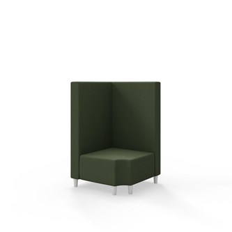 Hörnmodul Snake 90 grader R 12 med träben, mellanhög rygg SH37,5