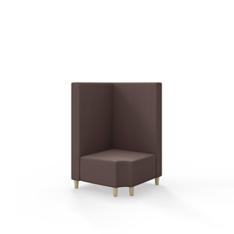 Hörnmodul Snake 90 grader R 12 med träben, mellanhög rygg SH37,5