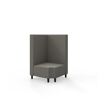 Hörnmodul Snake 90 grader R 12 med träben, mellanhög rygg SH37,5