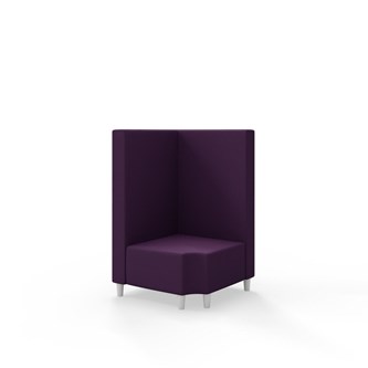 Hörnmodul Snake 90 grader R 12 med träben, mellanhög rygg SH37,5