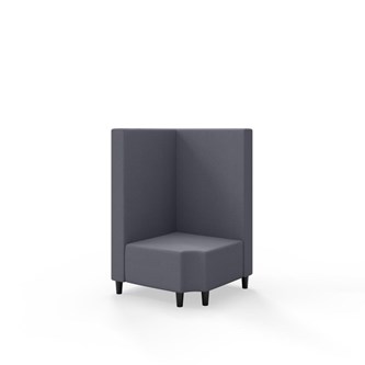 Hörnmodul Snake 90 grader R 12 med träben, mellanhög rygg SH37,5