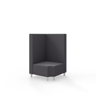 Hörnmodul Snake 90 grader R 12 med träben, mellanhög rygg SH37,5