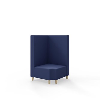 Hörnmodul Snake 90 grader R 12 med träben, mellanhög rygg SH37,5