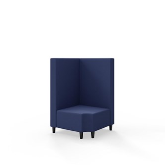 Hörnmodul Snake 90 grader R 12 med träben, mellanhög rygg SH37,5