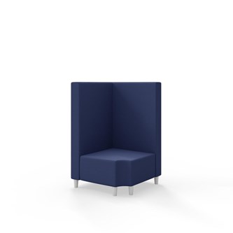 Hörnmodul Snake 90 grader R 12 med träben, mellanhög rygg SH37,5