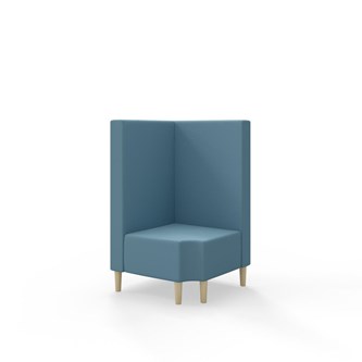 Hörnmodul Snake 90 grader R 12 med träben, mellanhög rygg SH43