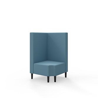 Hörnmodul Snake 90 grader R 12 med träben, mellanhög rygg SH43