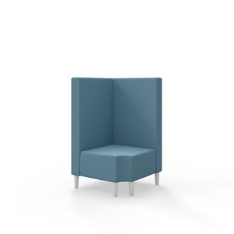 Hörnmodul Snake 90 grader R 12 med träben, mellanhög rygg SH43