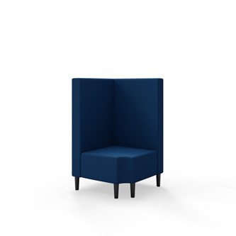 Hörnmodul Snake 90 grader R 12 med träben, mellanhög rygg SH43