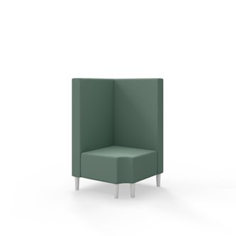 Hörnmodul Snake 90 grader R 12 med träben, mellanhög rygg SH43