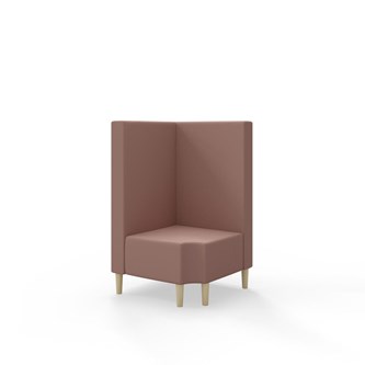 Hörnmodul Snake 90 grader R 12 med träben, mellanhög rygg SH43