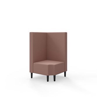 Hörnmodul Snake 90 grader R 12 med träben, mellanhög rygg SH43