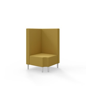 Hörnmodul Snake 90 grader R 12 med träben, mellanhög rygg SH43