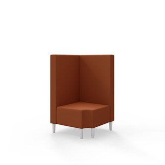 Hörnmodul Snake 90 grader R 12 med träben, mellanhög rygg SH43