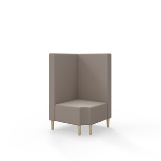 Hörnmodul Snake 90 grader R 12 med träben, mellanhög rygg SH43