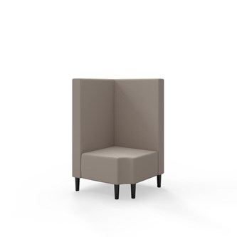 Hörnmodul Snake 90 grader R 12 med träben, mellanhög rygg SH43