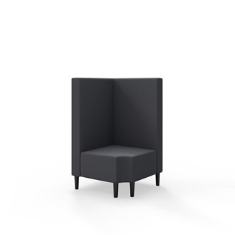 Hörnmodul Snake 90 grader R 12 med träben, mellanhög rygg SH43