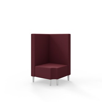 Hörnmodul Snake 90 grader R 12 med träben, mellanhög rygg SH43