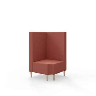 Hörnmodul Snake 90 grader R 12 med träben, mellanhög rygg SH43