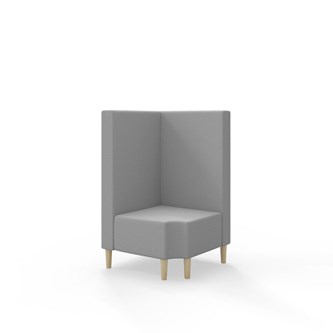 Hörnmodul Snake 90 grader R 12 med träben, mellanhög rygg SH43