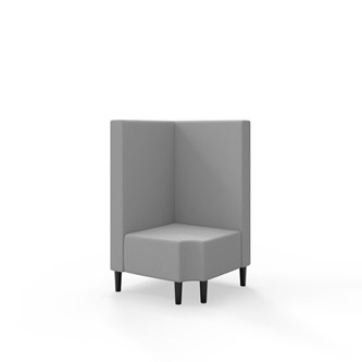 Hörnmodul Snake 90 grader R 12 med träben, mellanhög rygg SH43