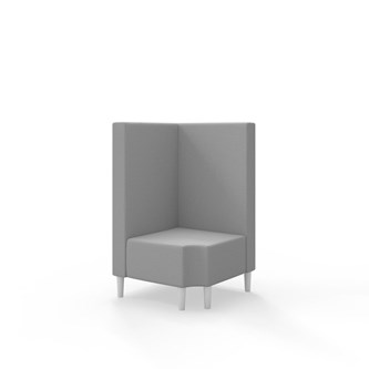 Hörnmodul Snake 90 grader R 12 med träben, mellanhög rygg SH43