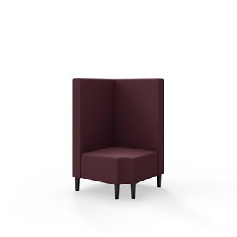 Hörnmodul Snake 90 grader R 12 med träben, mellanhög rygg SH43