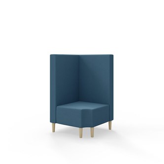 Hörnmodul Snake 90 grader R 12 med träben, mellanhög rygg SH43